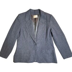 Pendleton Wool Blazer USA Made Women's 14 Tailored Jacket Vintage 60's